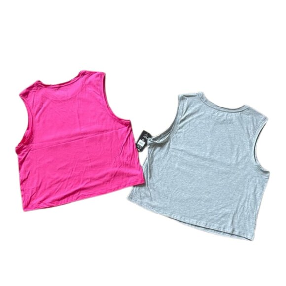 Athletic Works Cotton Graphic Tank Tops 2-pack Junior Women's Size M - Picture 2 of 11
